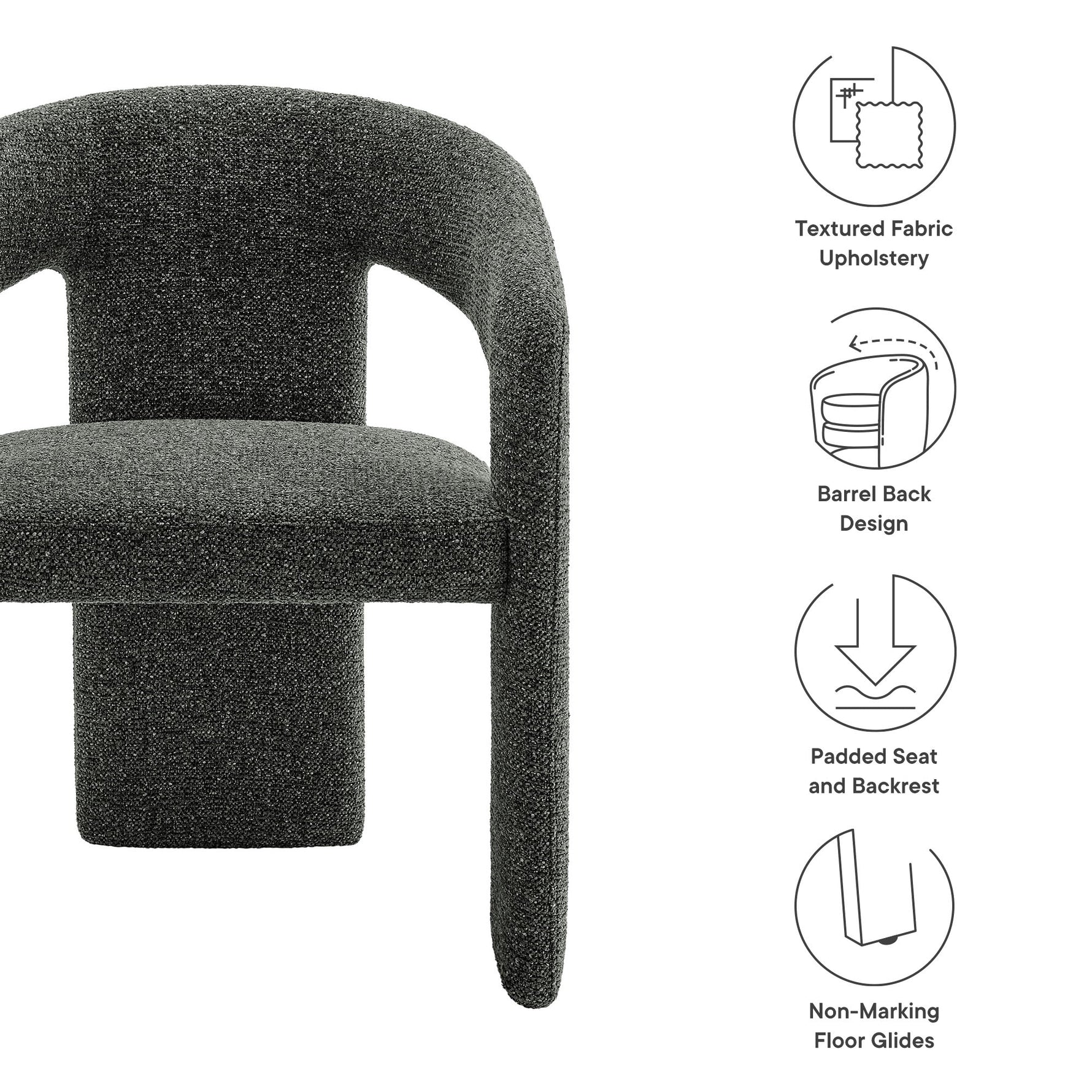 Oslo Barrel Fabric Upholstered Dining Accent Chair by Modway