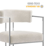 Huron Curved Back Fabric and Metal Counter Stool by Modway