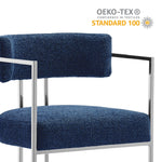 Huron Curved Back Fabric and Metal Counter Stool by Modway