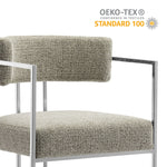 Huron Curved Back Fabric and Metal Counter Stool by Modway
