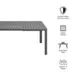 Tahoe Outdoor Patio Aluminum Extendable Dining Table by Modway