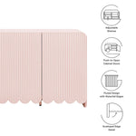 Dahlia Fluted and Scalloped Sideboard Storage Cabinet