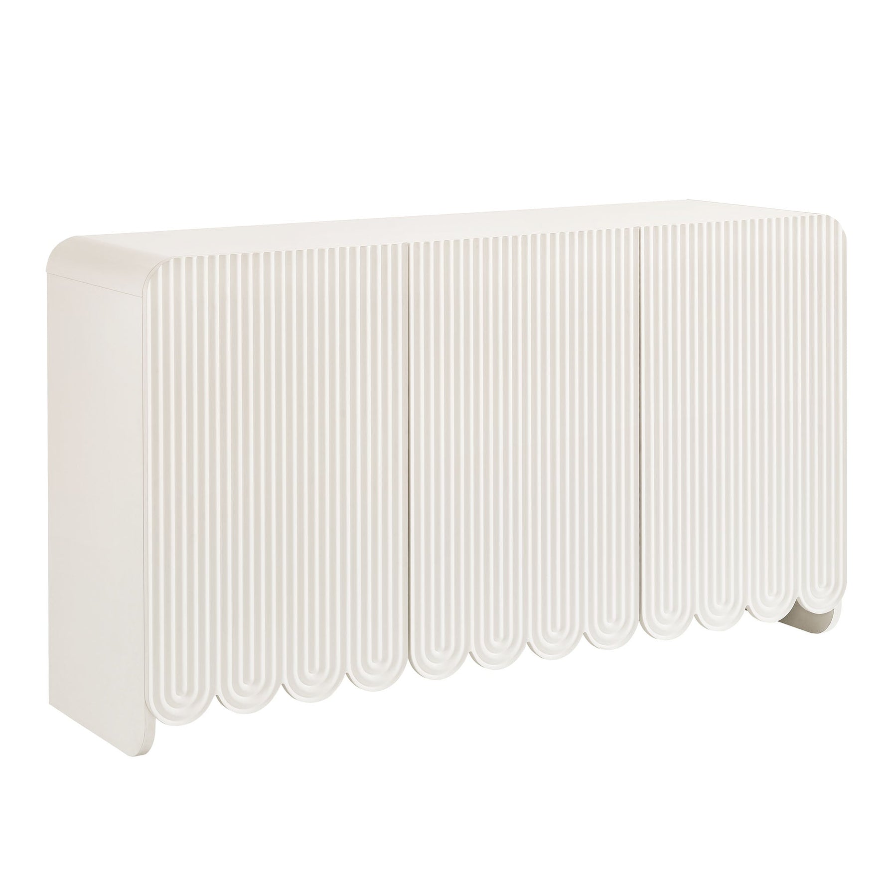 Dahlia Fluted and Scalloped Sideboard Storage Cabinet