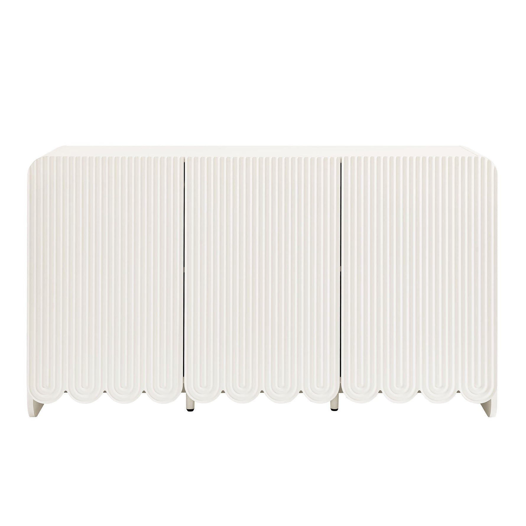 Dahlia Fluted and Scalloped Sideboard Storage Cabinet