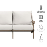 Saratoga Outdoor Patio Teak Wood Loveseat by Modway