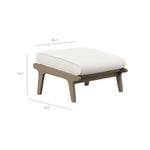 Saratoga Outdoor Patio Teak Ottoman by Modway