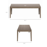Northlake 83" Rectangular Outdoor Patio Teak Dining Table
