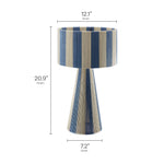 Renae Handwoven Cotton Thread Striped Table Lamp by Modway
