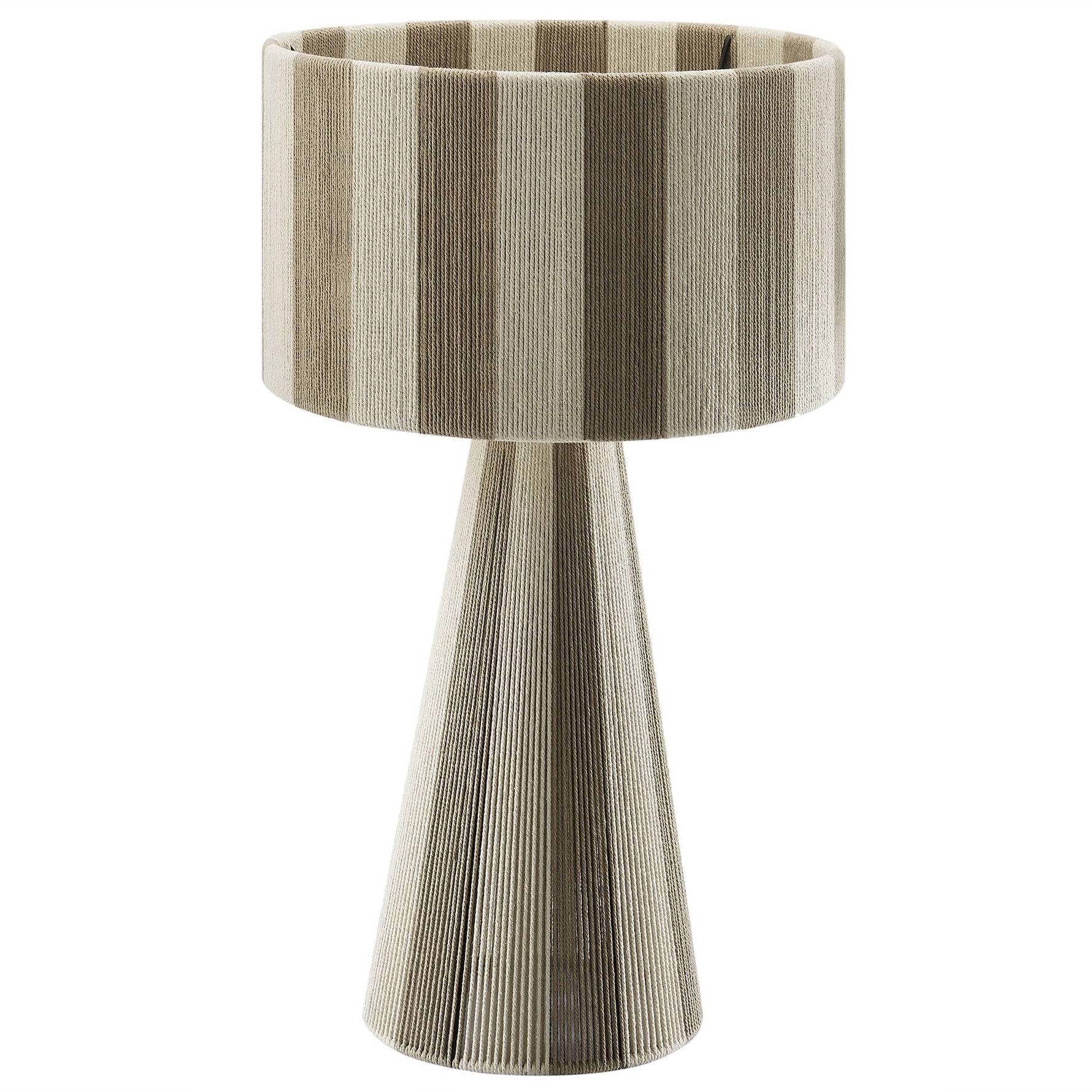 Renae Handwoven Cotton Thread Striped Table Lamp by Modway