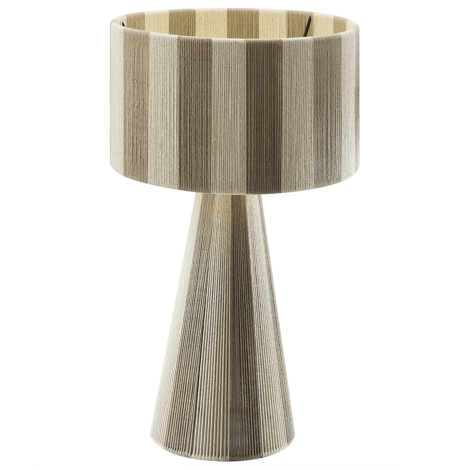 Renae Handwoven Cotton Thread Striped Table Lamp by Modway