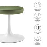 Lippa Vegan Leather Round Stool by Modway
