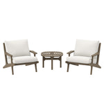 Saratoga 3-Piece Outdoor Patio Teak Wood Furniture Set