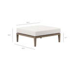 Northlake Outdoor Patio Teak Wood Loveseat and Ottoman Set by Modway