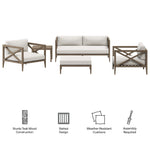 Northlake 5-Piece Outdoor Patio Teak Wood Furniture Set by Modway