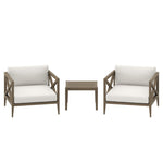 Northlake 3-Piece Outdoor Patio Teak Wood Furniture Set