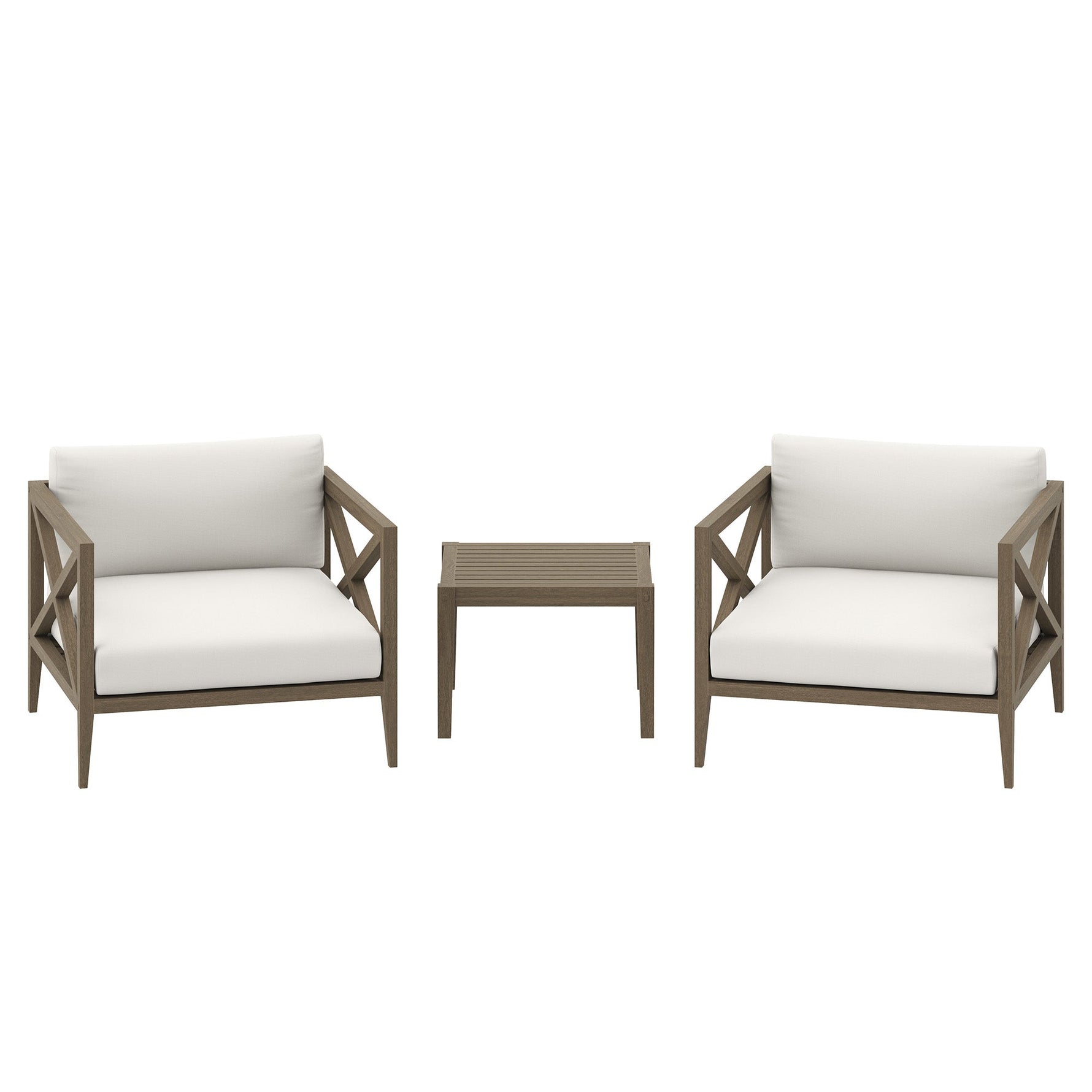 Northlake 3-Piece Outdoor Patio Teak Wood Furniture Set