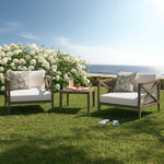 Northlake 3-Piece Outdoor Patio Teak Wood Furniture Set