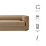 Leif 89" Performance Velvet Upholstered Sofa by Modway