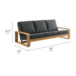 Lirienne 2-Piece Outdoor Patio Aluminum Faux Wood Furniture Set