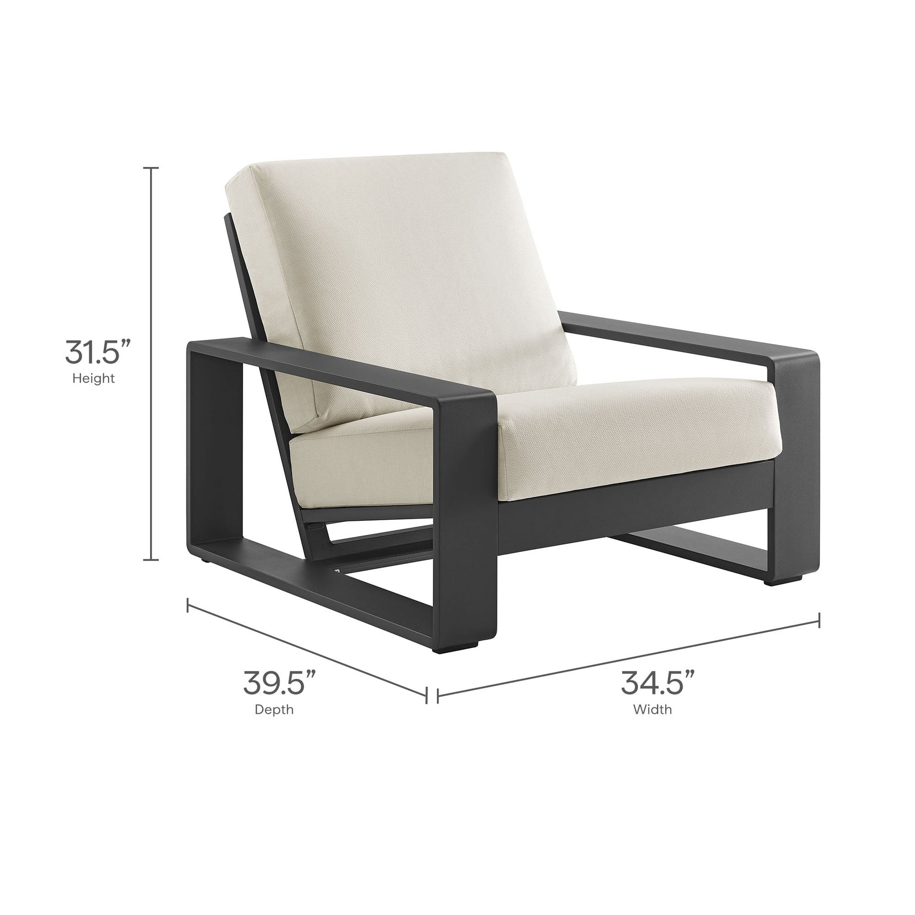 Lirienne 4-Piece Outdoor Patio Aluminum Furniture Set by Modway