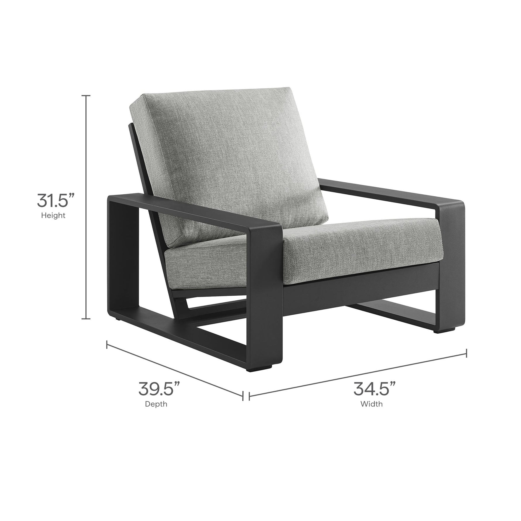 Lirienne 4-Piece Outdoor Patio Aluminum Furniture Set by Modway