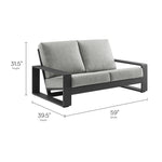 Lirienne 4-Piece Outdoor Patio Aluminum Furniture Set by Modway