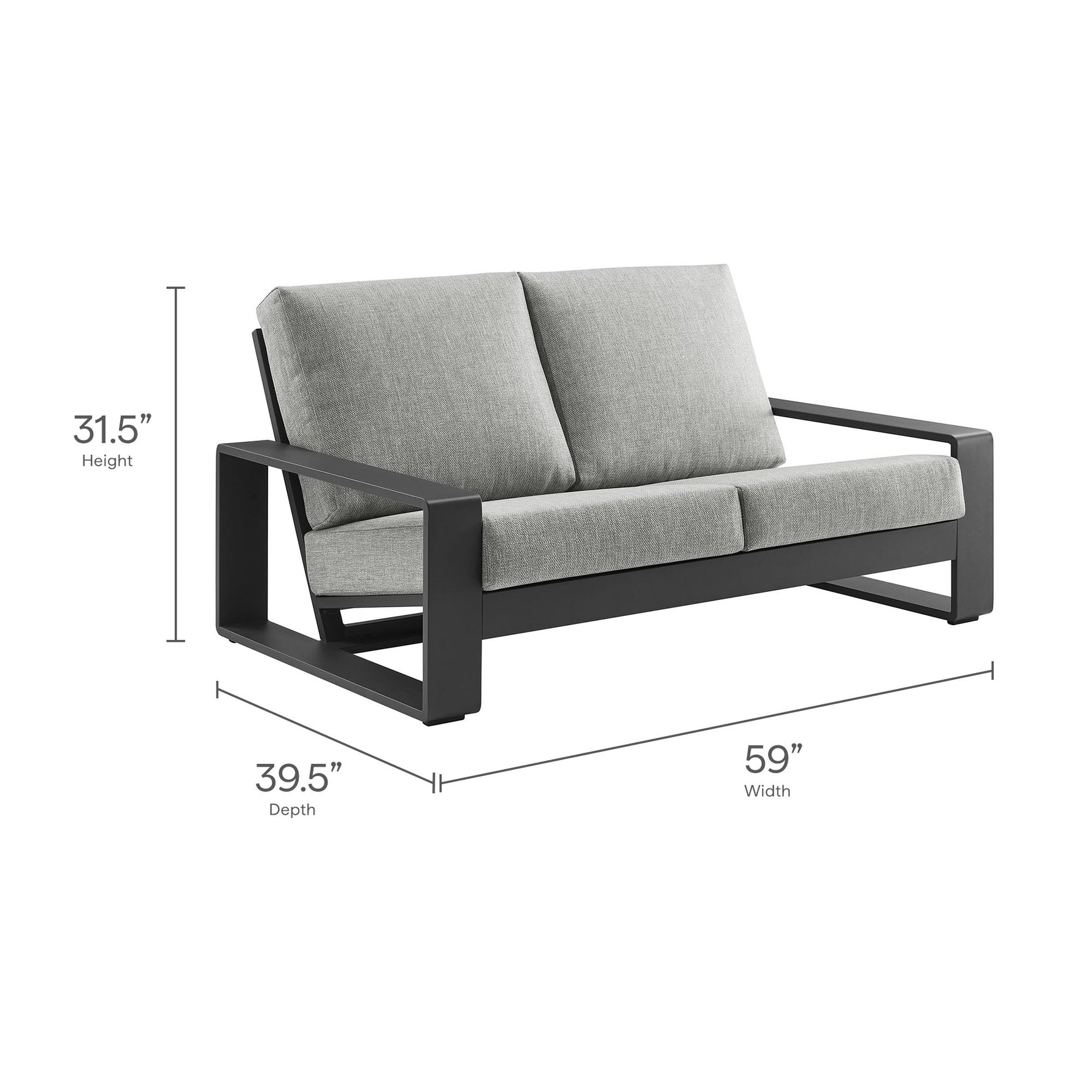 Lirienne 4-Piece Outdoor Patio Aluminum Furniture Set by Modway