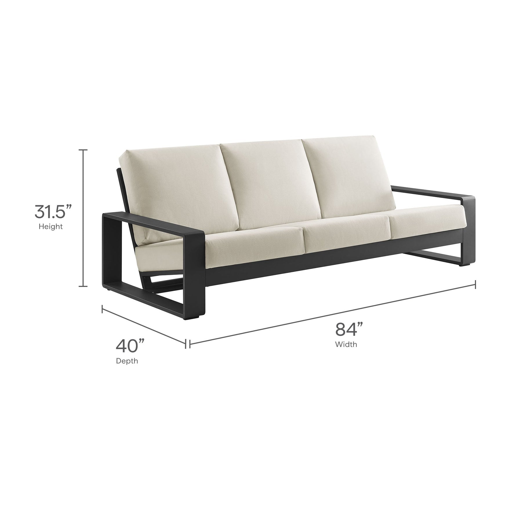 Lirienne 2-Piece Outdoor Patio Aluminum Furniture Set by Modway
