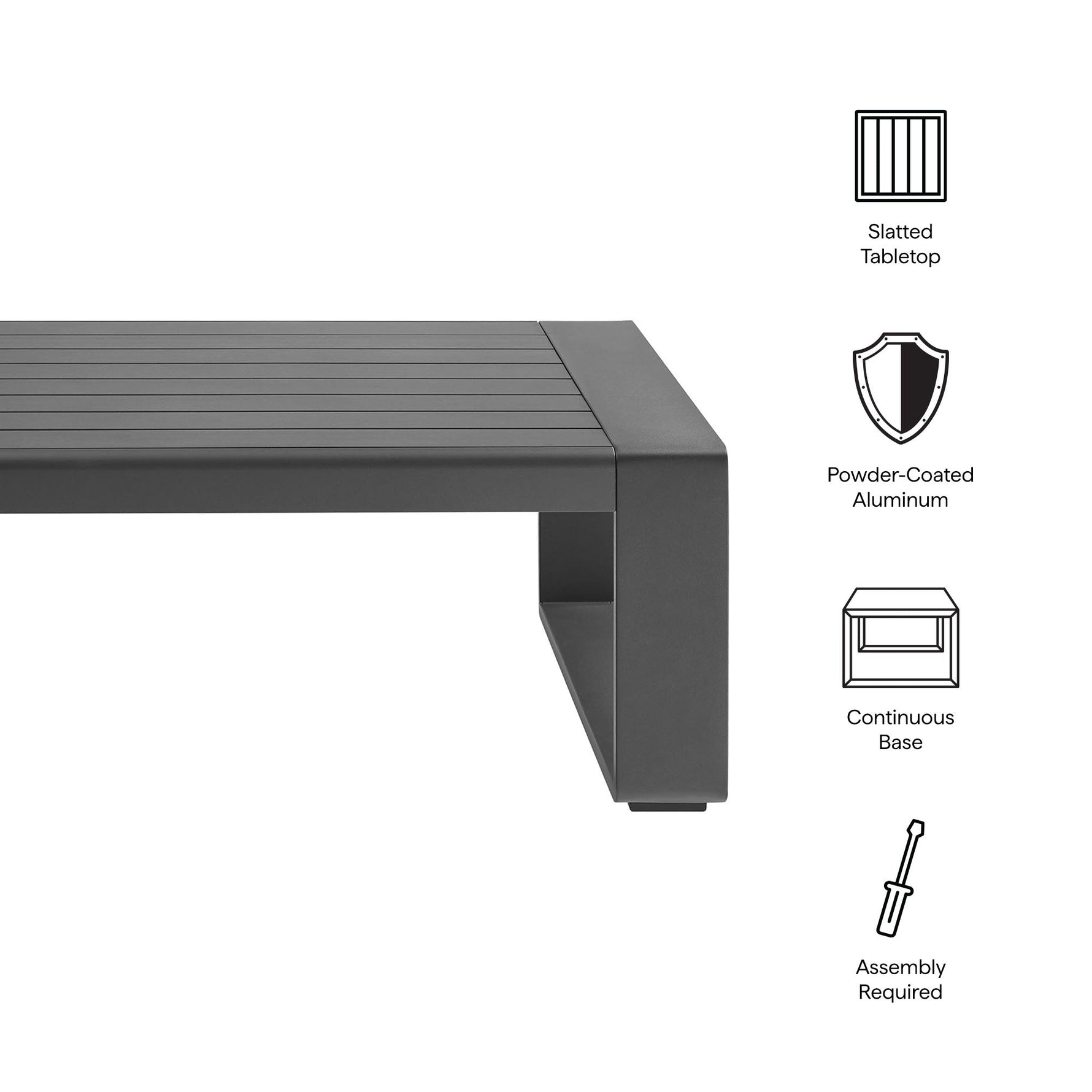 Lirienne Outdoor Aluminum Coffee Table by Modway