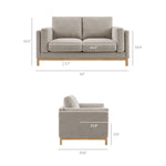 Roscoe 63 Inch Fabric Loveseat by Modway