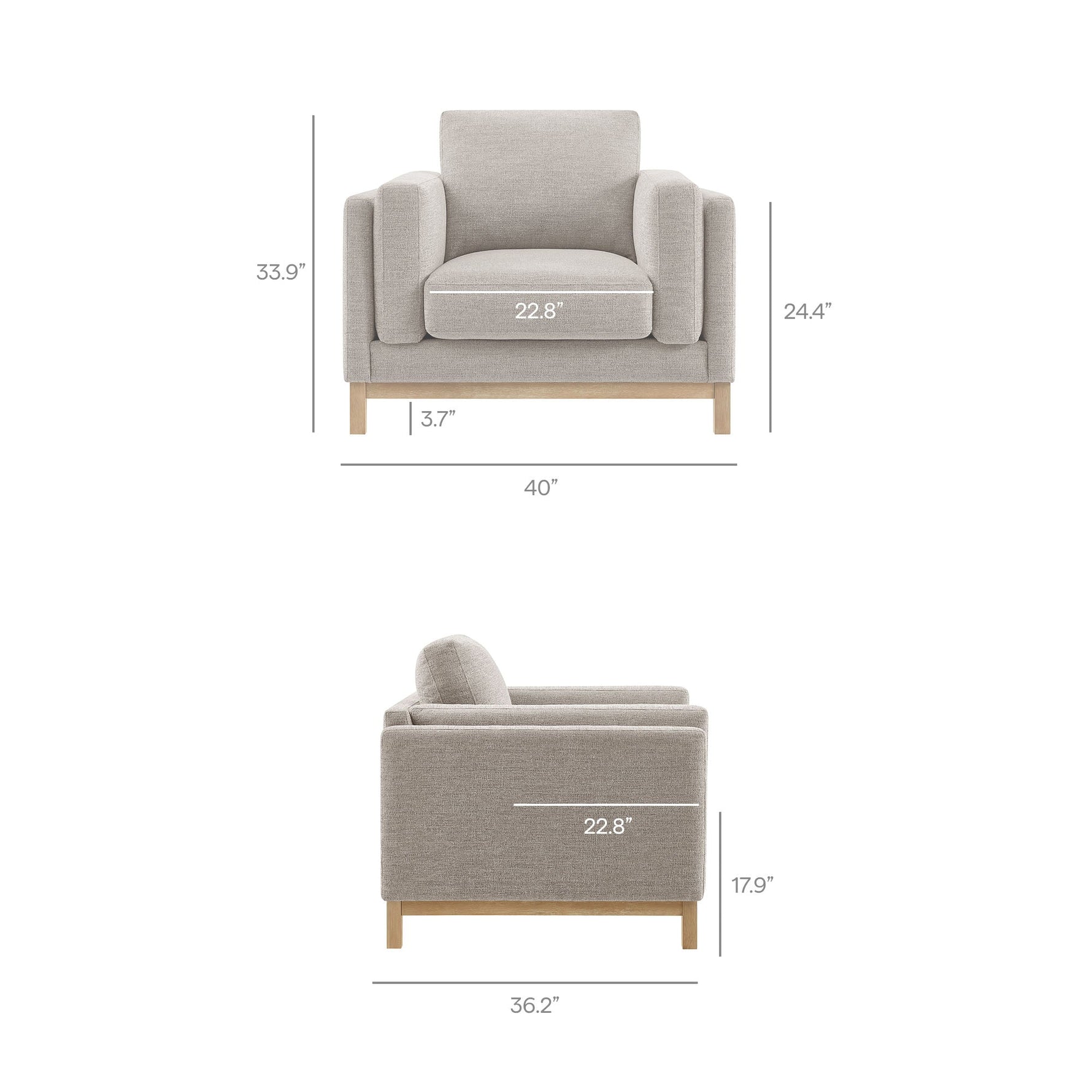 Roscoe Fabric Armchair by Modway