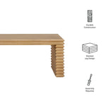 Canto Rectangular Stacked Design Coffee Table by Modway