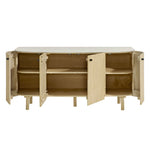 Caldera 60" Curved Solid Wood and Marble Sideboard Storage Cabinet by Modway