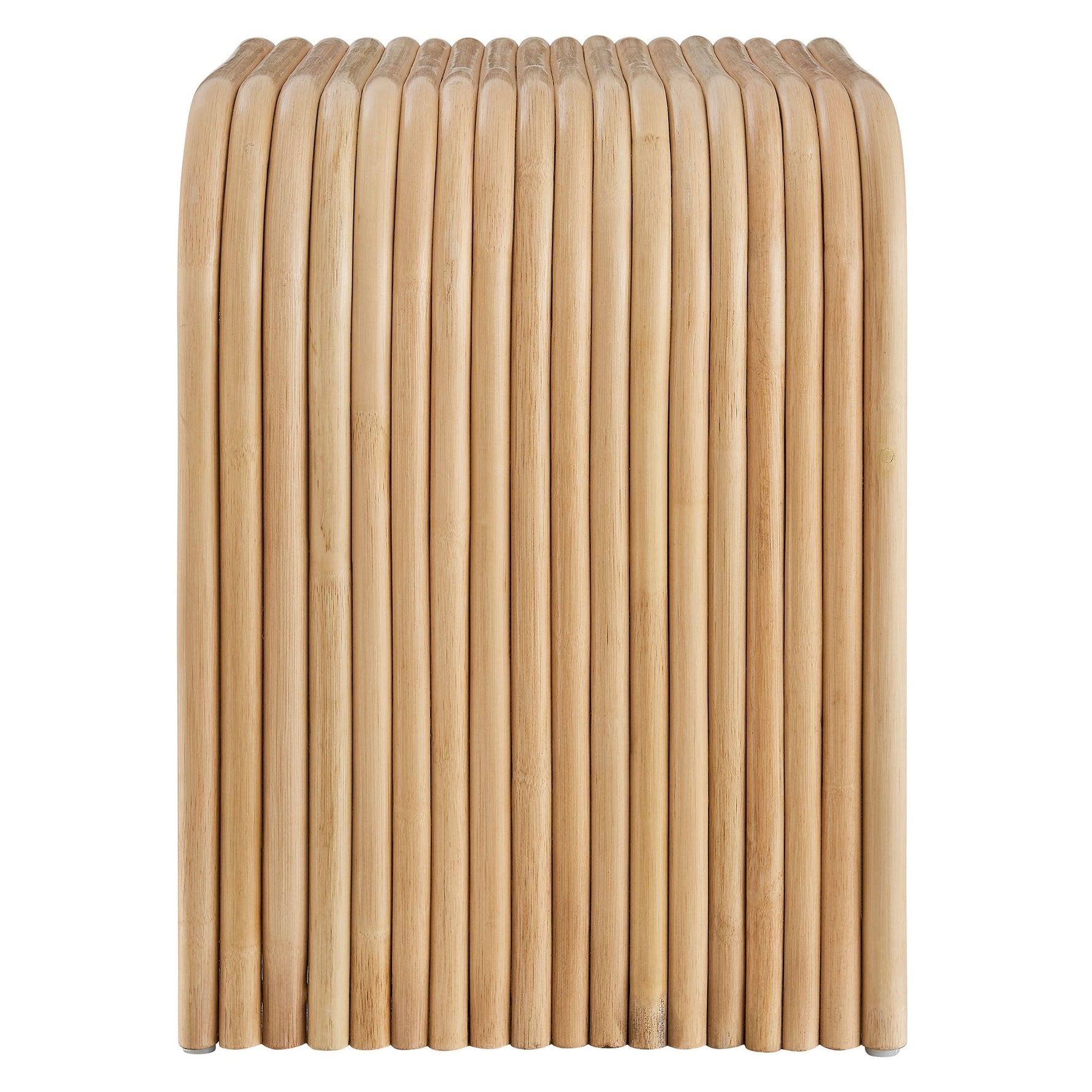 Eve Curved Natural Rattan Side Table by Modway