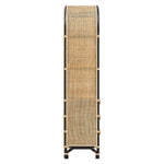 Jane 71 Inch Tall Arched Natural Rattan Bookshelf by Modway