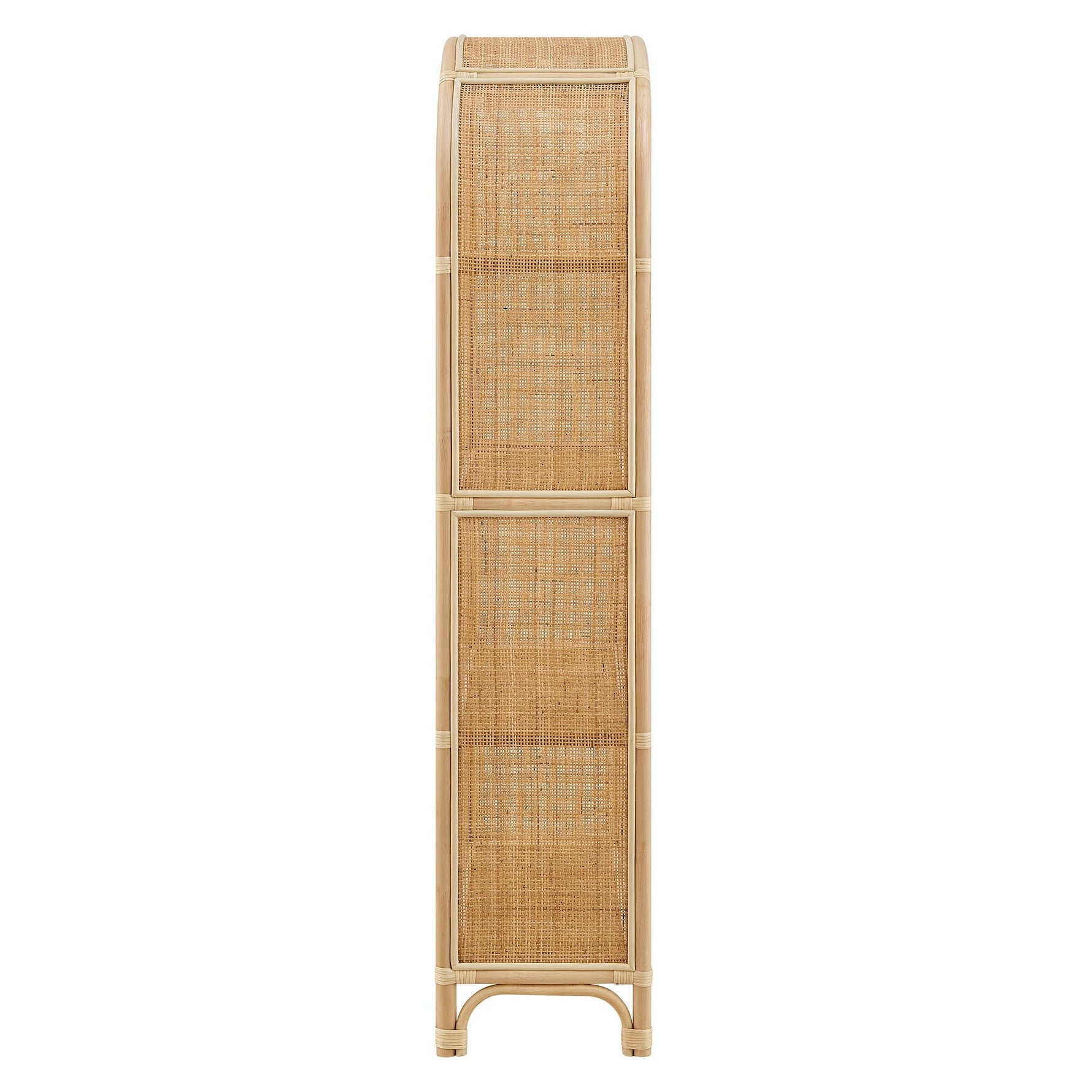 Celeste 67 Inch Tall Arched Natural Rattan Bookshelf by Modway