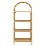 Celeste 67 Inch Tall Arched Natural Rattan Bookshelf by Modway