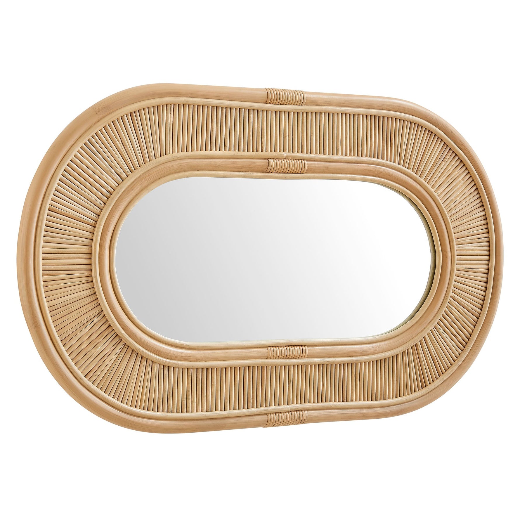 Sovana Oval Rattan Wall Mirror by Modway