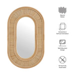 Sovana Oval Rattan Wall Mirror by Modway