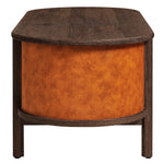 Coralie Curved Vegan Leather Oval Coffee Table by Modway