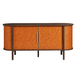 Coralie Curved Vegan Leather Oval Sideboard by Modway