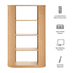 Aspect 74 Inch Curved 4 Tier Bookshelf by Modway
