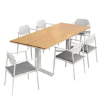 Aeris 7-Piece Outdoor Patio Aluminum Dining Set by Modway