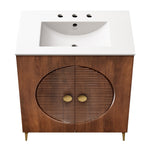 Vernon 30" Fluted Wood Bathroom Vanity Cabinet with Sink