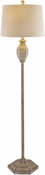 Esmeralda Resin Gray & Beige Floor Lamp