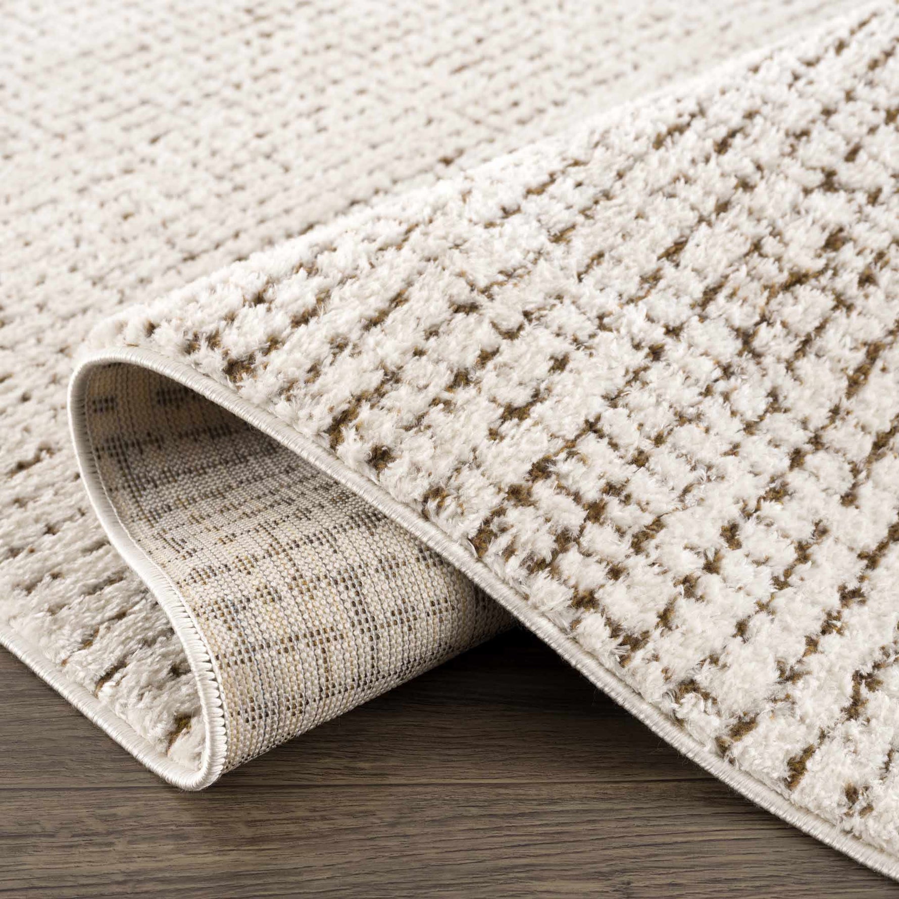 Keita Cream & Brown Area Rug