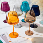 Stagioni Stemmed Wine Glassware, Set of 6, "Autumn"
