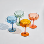 Eze Acrylic Champagne Coupe Cocktail Glassware, Set of 4