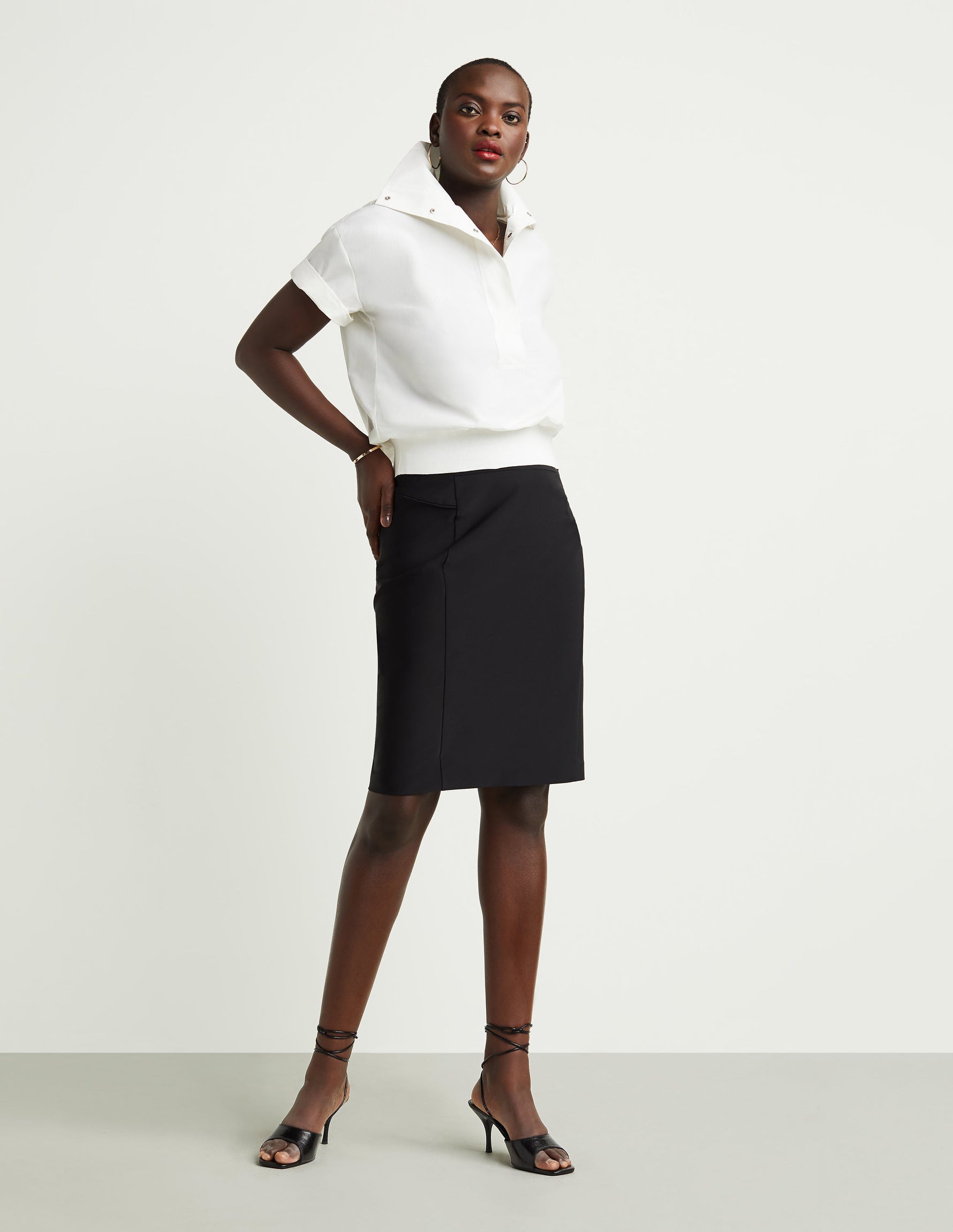 Tech-Twill Pencil Skirt