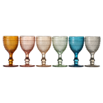Tonal Hobnail Goblet, Stemmed Wine Glassware, Set of 6